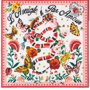 NWT Gucci L'Aveugle Par Amour - silk scarf